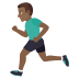 🏃🏾‍♂️ man running: medium-dark skin tone display on JoyPixels